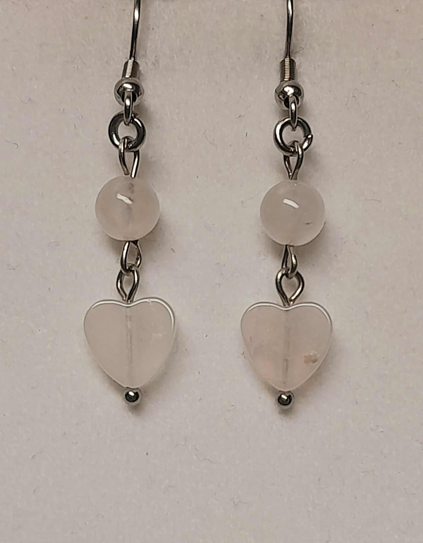 Ensemble coeurs Quartz rose