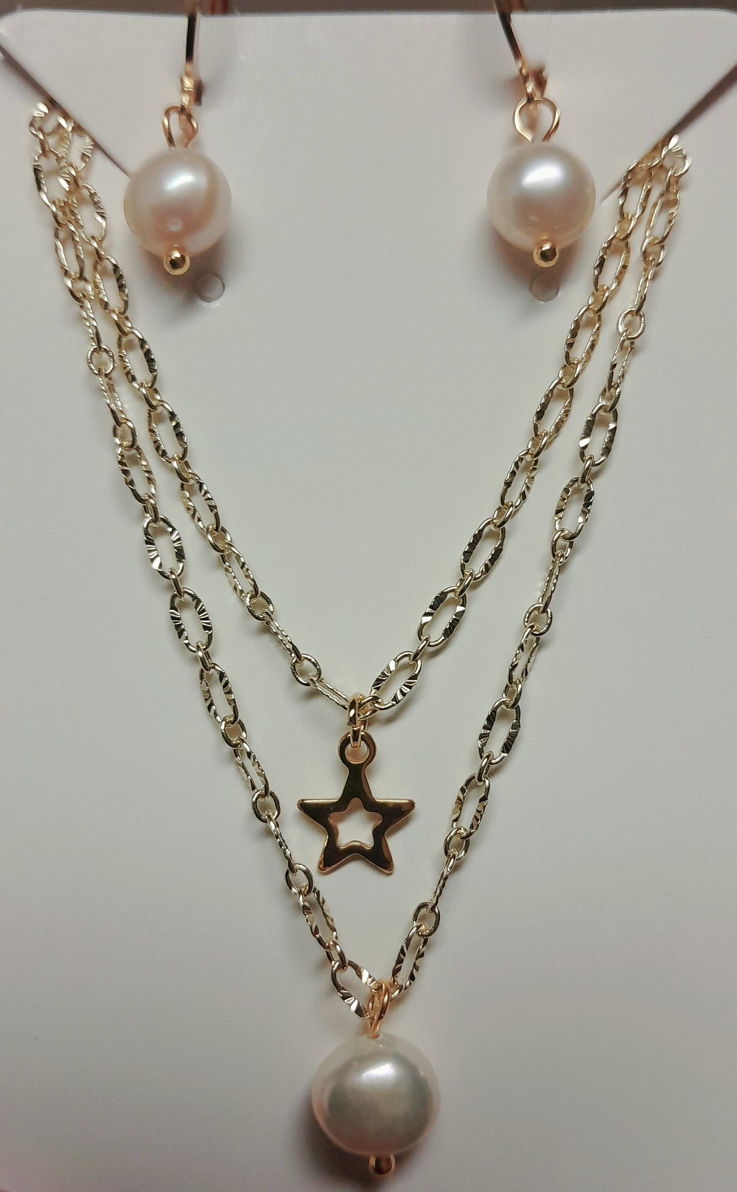 Ensemble prestige Or perles d'eau douce