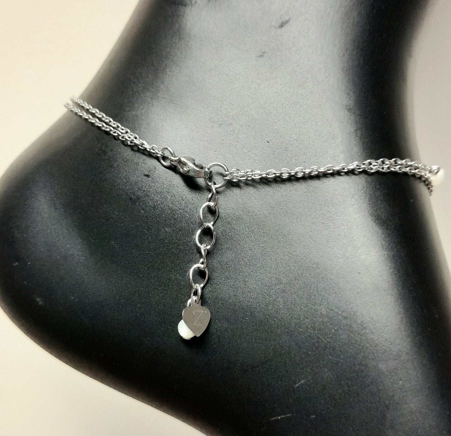 Chevillette coeur Nâcre de perle