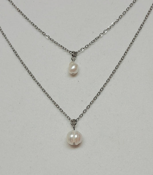Collier double perles