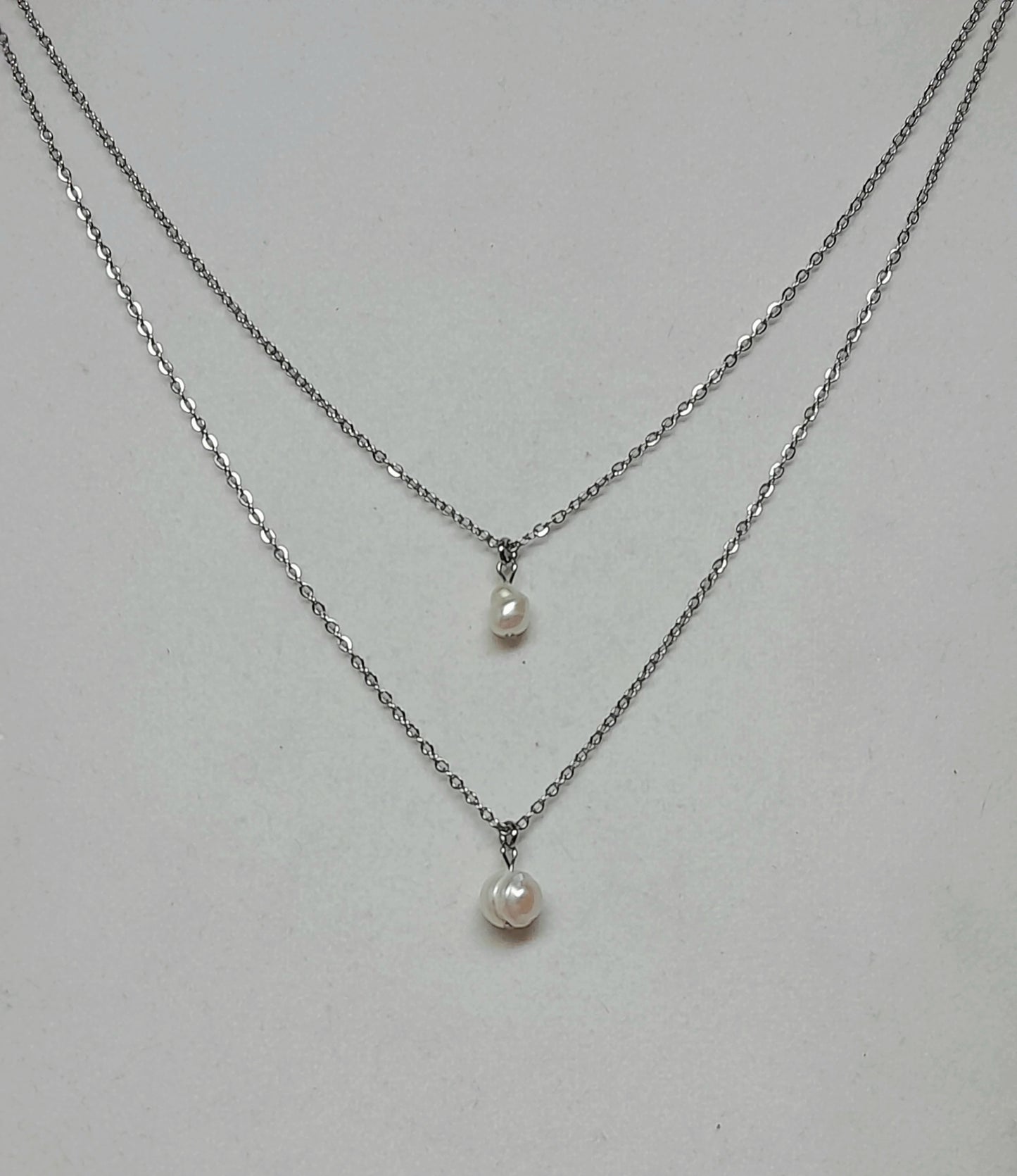 Collier double perles