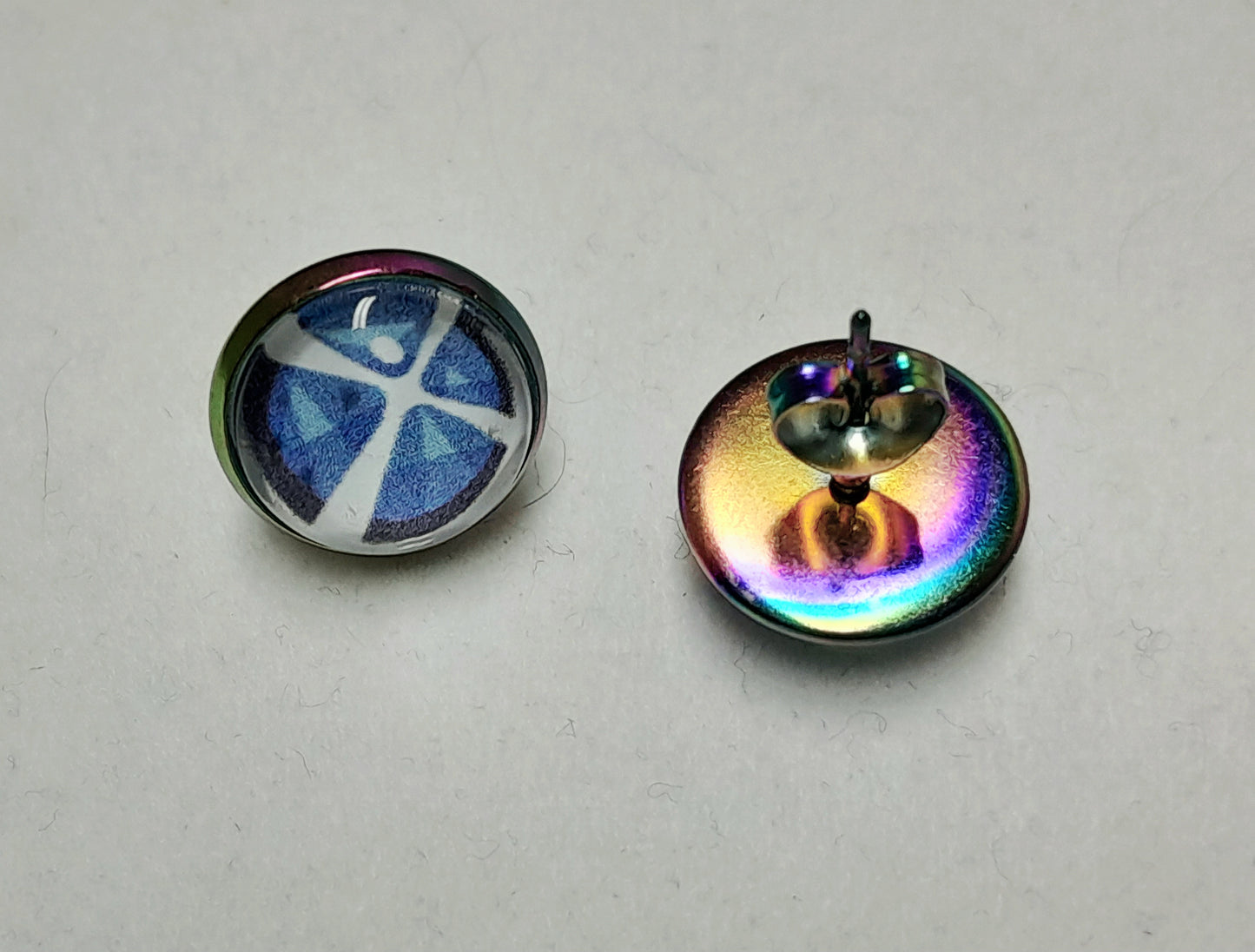 Boucles d'oreilles arc-en-ciel autisme