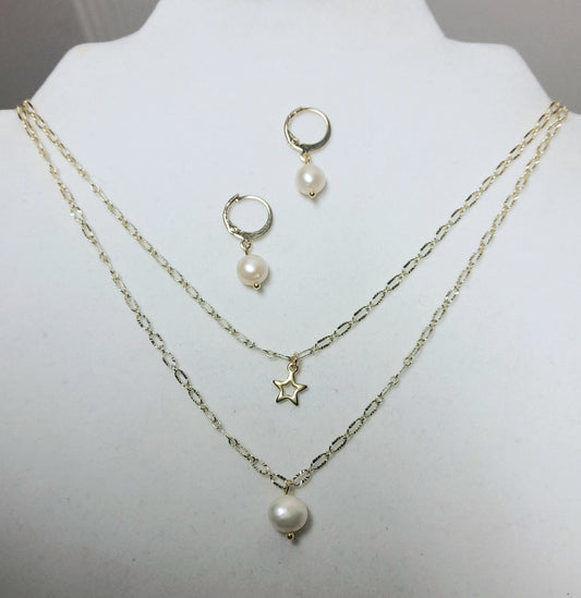 Ensemble prestige Or perles d'eau douce