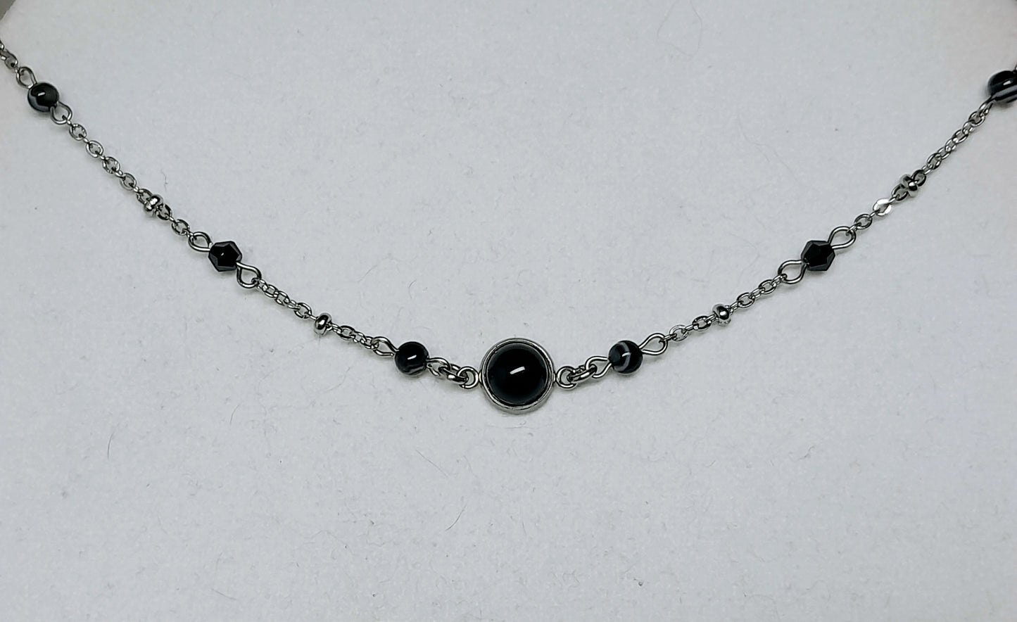 Chevillette Agates noires