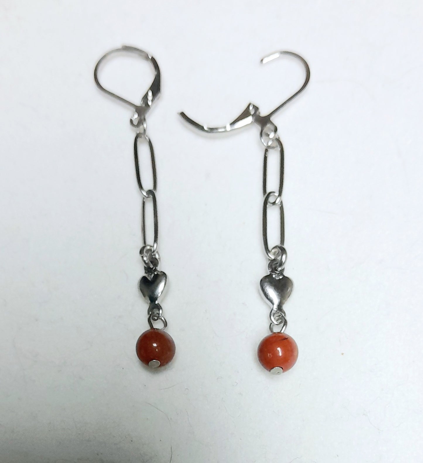Ensemble pendule Jaspe rouge