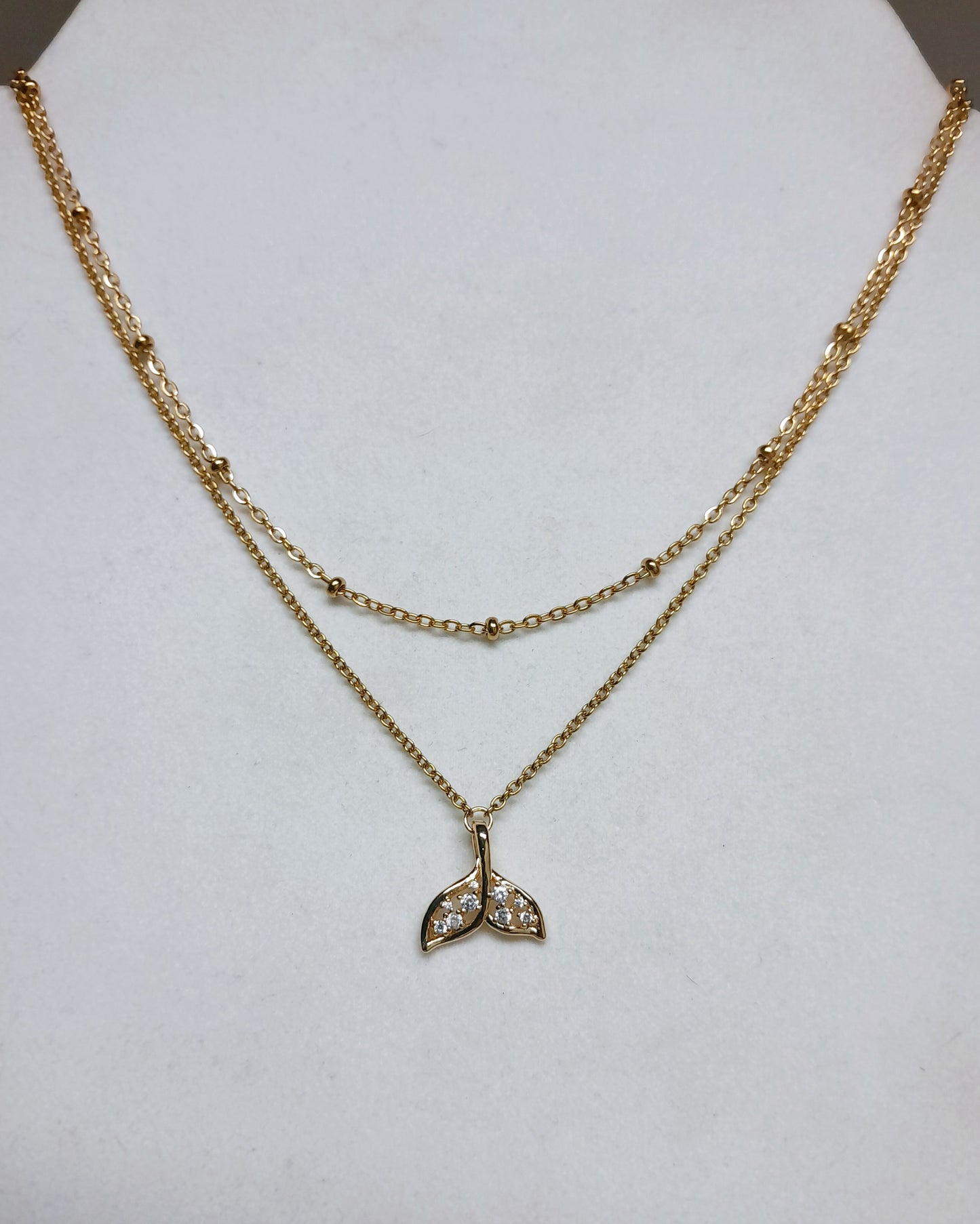 Collier queue de sirène dorée