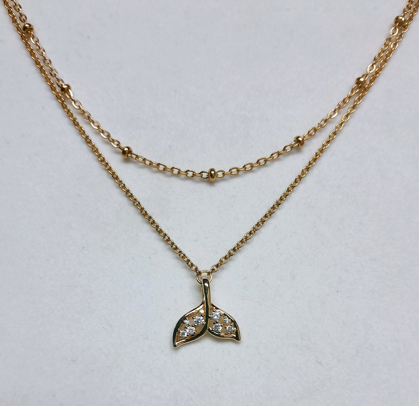 Collier queue de sirène dorée