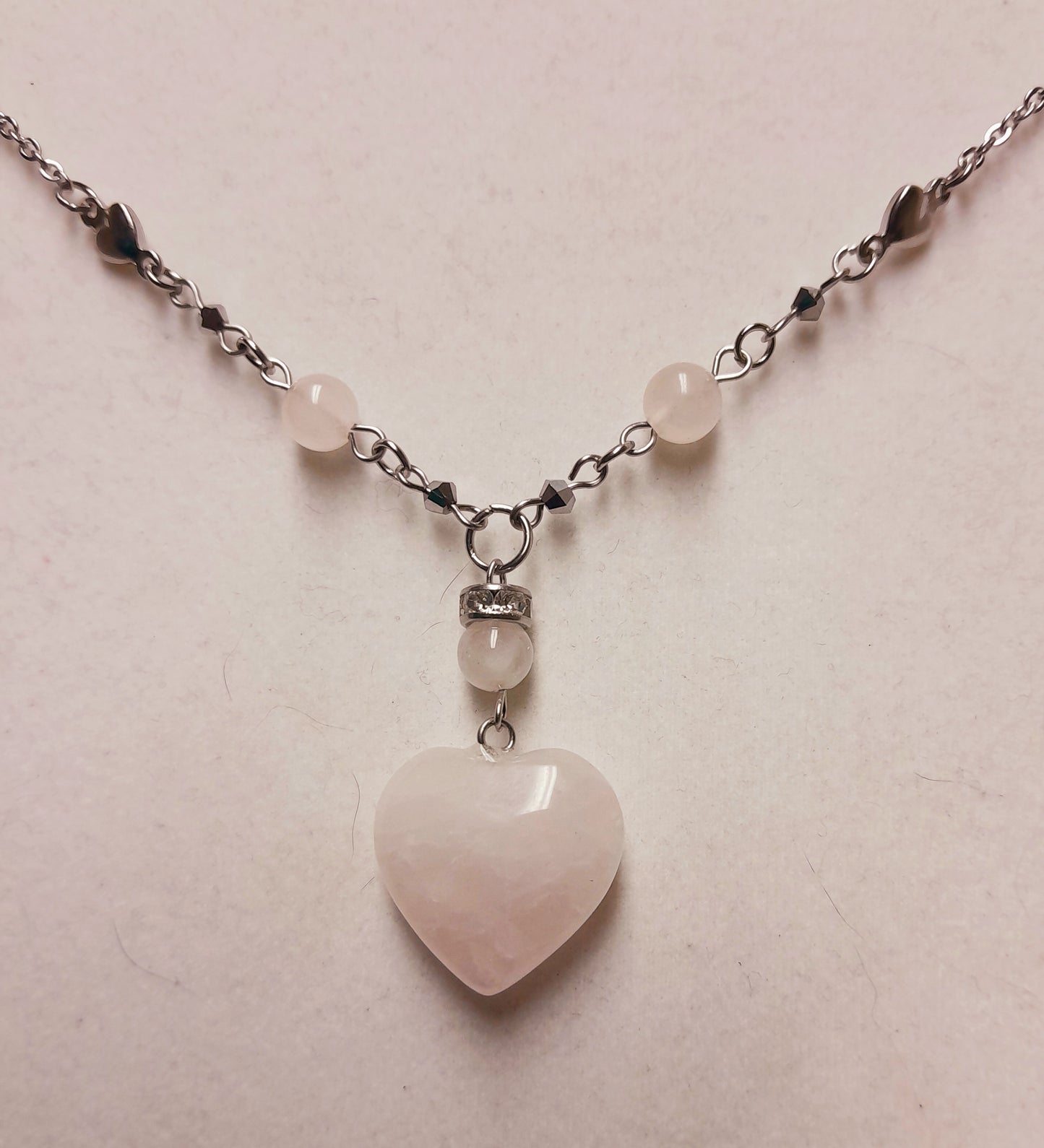 Ensemble coeur rosé