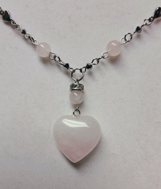 Ensemble coeur rosé