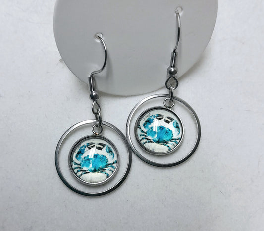 Boucles d'oreilles crabes