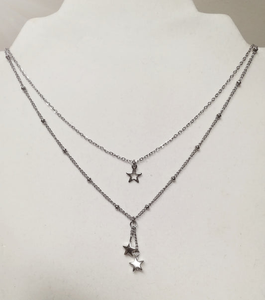Collier double rang "l'étoilé"