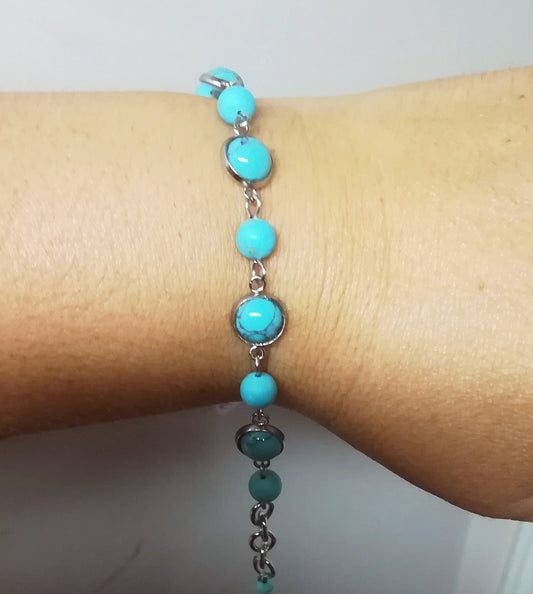 Ensemble Howlites Turquoise