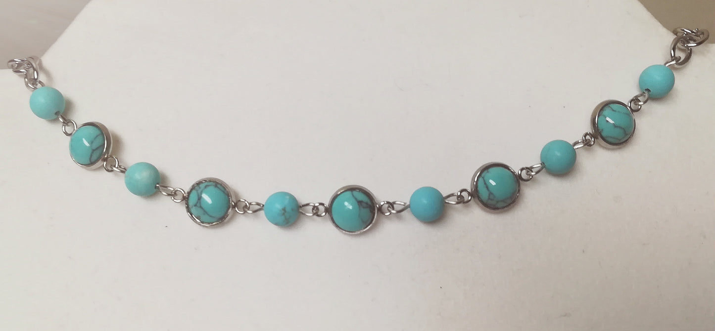 Ensemble Howlites Turquoise
