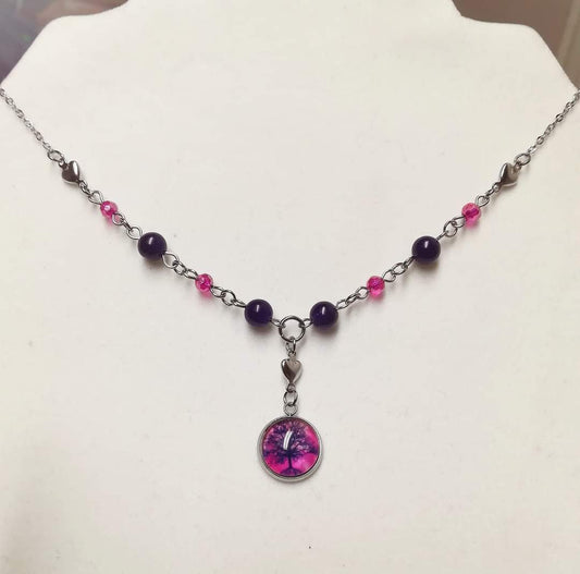 Collier arbre de vie Améthystes