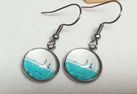 Boucles d'oreilles bateau