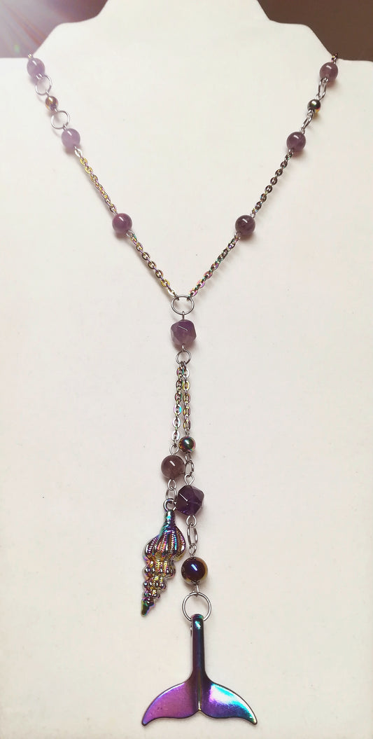 Collier long arc en ciel